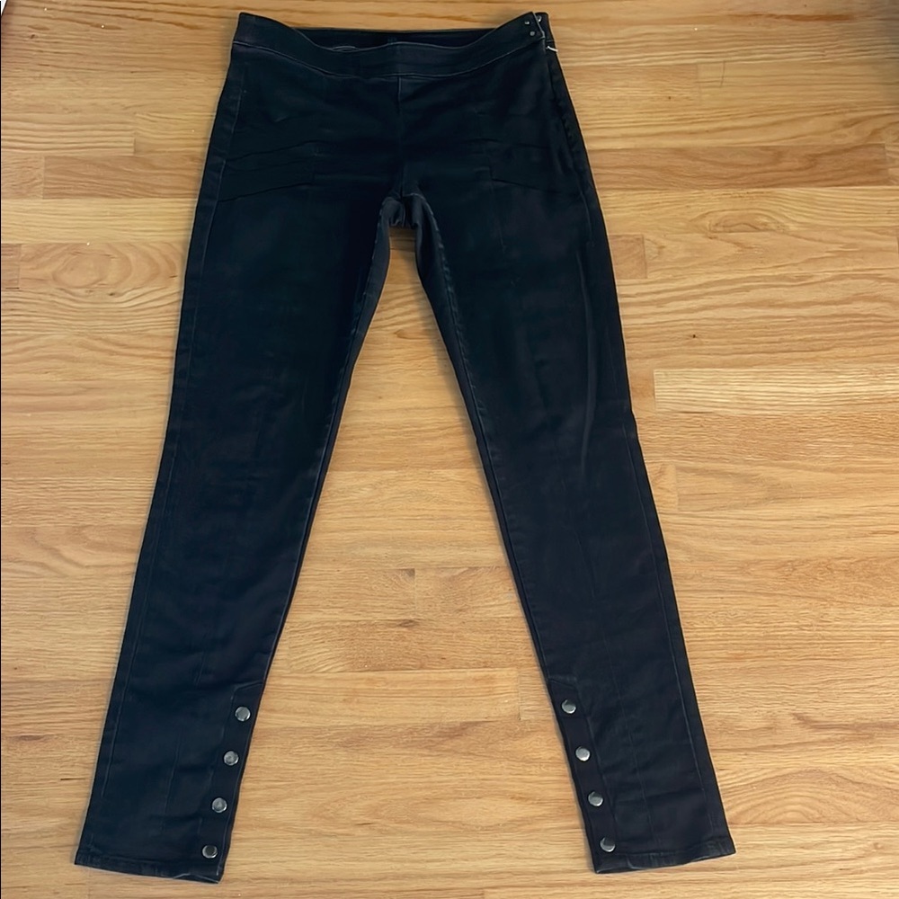 Black Denim Decorated Stretch Legging Jeans, Women’s Size 28